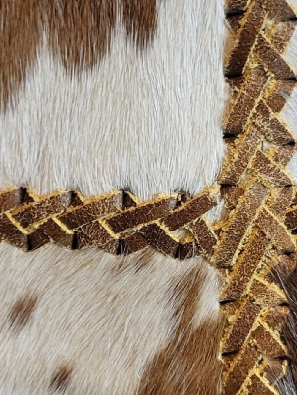 Chesney Patchwork Cowhide Fringe Crossbody Bag - Picture 6 of 9